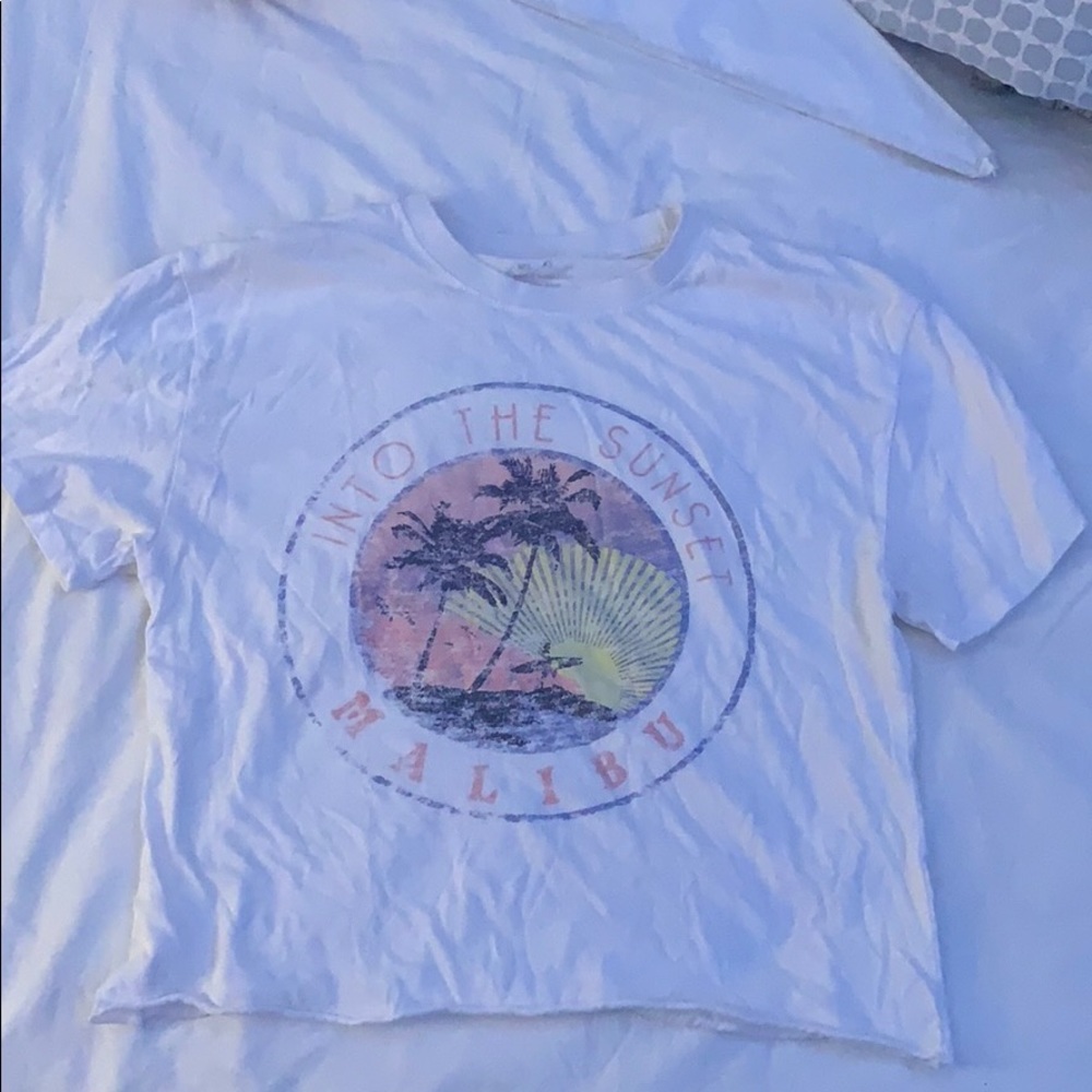 Into the sun white crop top
